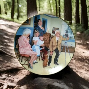 "FAMILY PORTRAIT" 1985 GORHAM FINE CHINA By MICHAEL HAGEL Limited Edition 8.5"D - Picture 1 of 4