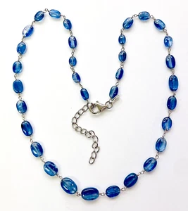 HSN Paul Deasy Sterling Silver Kyanite Beaded 18" Necklace - Picture 1 of 9