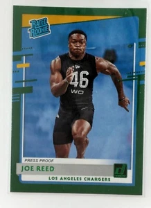 2020 Panini Donruss Rated Rookie Press Proof Green Joe Reed #346 Rookie RC - Picture 1 of 2