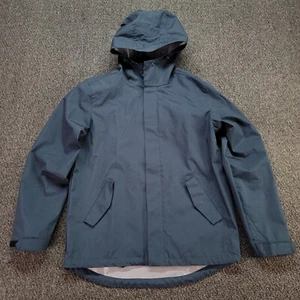 Line Of Trade Giacca Uomo Blu Medio Portland Impermeabile con Cappuccio Full Zip Outdoor - Foto 1 di 8