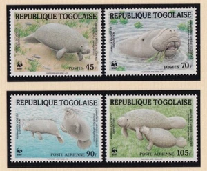 TIMBRE STAMP 4 TOGO Y&T#1151-52/515-16 LAMANTIN WWF NEUF**/MNH-MINT 1984 ~E75 - Picture 1 of 1