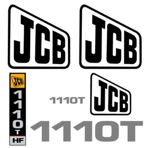 JCB 1110T Decals - Repro Decal Stickers Kit - Foto 1 di 1