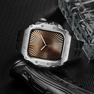 Metal Case Full Protective Cover Silicon Band for Apple Watch 10 46mm Strap - Picture 1 of 31
