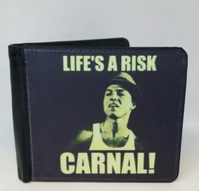  Cartera Hombre, Personalizada, Cartera Cuero Negro, Life's a Risk Carnal  Foto 1 de 2