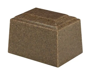 Small/Keepsake 2 Cubic Inch Brown Tuscany Cultured Granite Cremation Urn Ashes - Picture 1 of 3