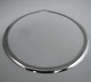 Collar Omega 16,18 pulgadas, 8 mm o 10 mm, cadena de plata esterlina italiana pura 0,925 - Imagen 1 de 7