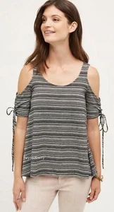 NEW Anthropologie Cara Cutout Tee by Eri + Ali Size L - Picture 1 of 4