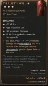 Tibault's Will 4GA 20%  Diablo 4 ETERNAL REALM NON-SEASON SC D4 PS5 Xbox - Picture 1 of 1