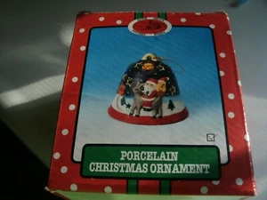 River Grove Pottery Works Porcelain Christmas Bell Ornament/4 X 4 Inches - Picture 1 of 5