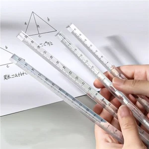 Tools Transparent Straight Ruler Triangular Rulers Students Stationery - Picture 1 of 14