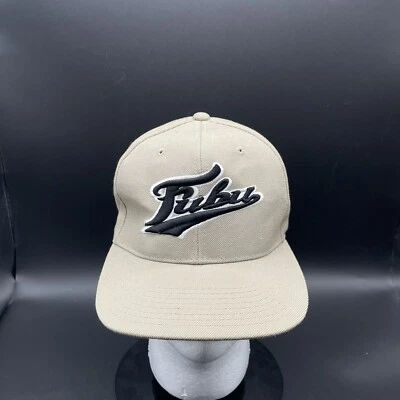 VTG Y2K FUBU Hat Cap Mens Biege Tan Fitted Baseball Hip Hop Skater Bootleg 7 1/8 - Image 1 of 4