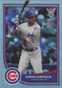 ALBERT ALMORA 2018 TOPPS BIG LEAGUE RAINBOW FOIL #393 SERIAL #16/100 CHICAGO CUB