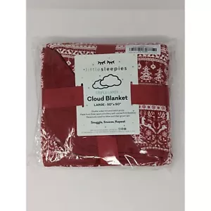 NIB Little Sleepies Reindeer Cheer Cloud Blanket - Picture 1 of 2