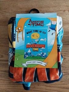 Cartoon Network Adventure Time WHAT TIME IS IT? 46x60" Silky Soft Throw Blanket - Picture 1 of 3