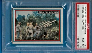 1953 Topps Fighting Marines #1 Firing the Howitzer Psa 8 (Pop 2 - 0 Higher) - Picture 1 of 2