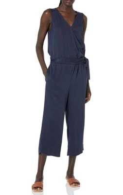 Mono Tencel Daily Ritual para mujer 4 azul marino sin mangas pierna corta cuello en V nuevo con etiquetas Foto 1 de 4