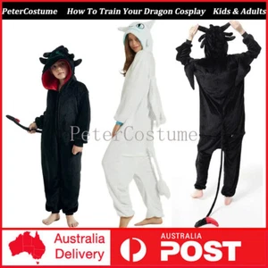 Kids Adults How To Train Your Dragon Toothless Cosplay Pajamas Kigurumi Costumes - Picture 1 of 26