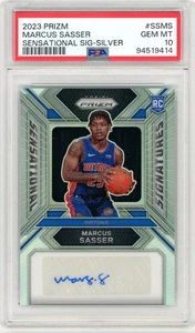 Marcus Sasser 2023 Prizm Sensational Signatures Rookie Auto Silver #SS-MS PSA 10 - Picture 1 of 2