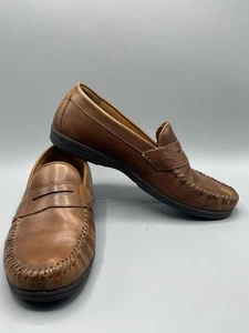 Arnold Palmer Luxus Halbschuhe, Leder Bootsschuhe Mokassins Gr. 10,5 braun weich - Bild 1 von 11