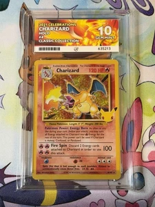 Pokémon Charizard Holo 4/102 Celebrations Ace 10 Perfect Sub Grades - Bild 1 von 2