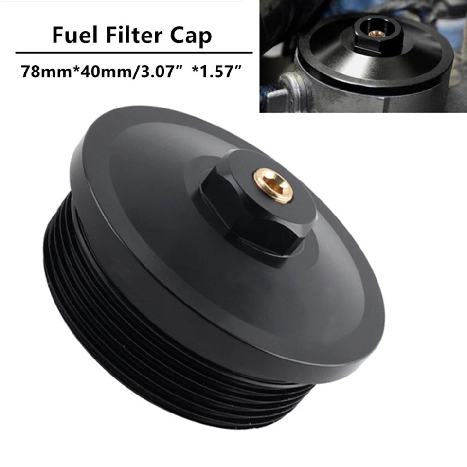Front Fuel Filter Cap Black Fit For Ford F250 F350 F550 6.0L Powerstroke Diesel — 第 1/4 张图片