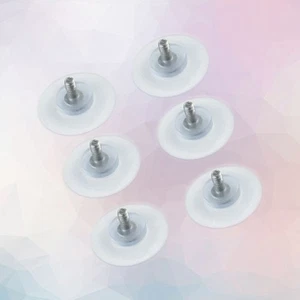 6pcs 4mm Furniture Desk Glass PVC Transparent Anti-Collision Suction Cups - Picture 1 of 11