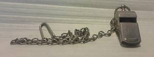 Vintage N.S. Meyer Whistle w/ Original Chain. Made in New York USA - Picture 1 of 6