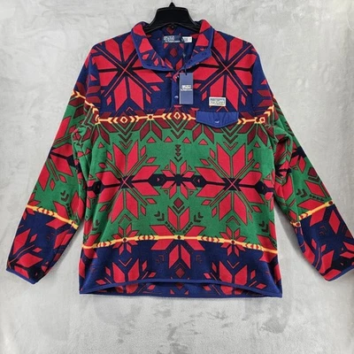 Polo Ralph Lauren Holiday SNOWFLAKE  Fleece Pullover Jacket Mens XL NEW - Image 1 of 4