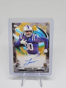 2024 Topps Inception Laiatu Latu #RA-LL Auto RC Orange /25 Colts - Bild 1 von 2