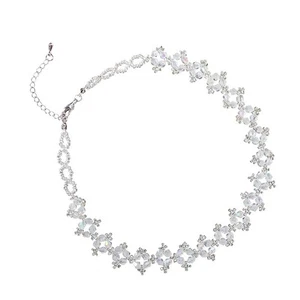 Fashion Women Necklace Delicate Crystal Choker Girl Necklace Alloy Jewelry - Picture 1 of 12