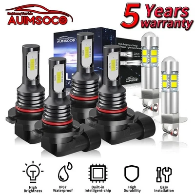 Faro LED de haz alto bajo antiniebla blanco frío para GMC C3500HD 1991-2002 Foto 1 de 4