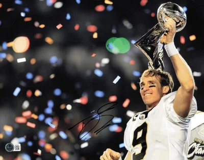 Drew Brees Autographed 11x14 Photo New Orleans Saints Beckett BAS QR #AE31846 - Image 1 of 2