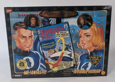 Mr Fantastic & Invisible Woman Famous Covers Toy Biz Marvel Series 8" 1997 Novo Na Caixa - Imagem 1 de 4