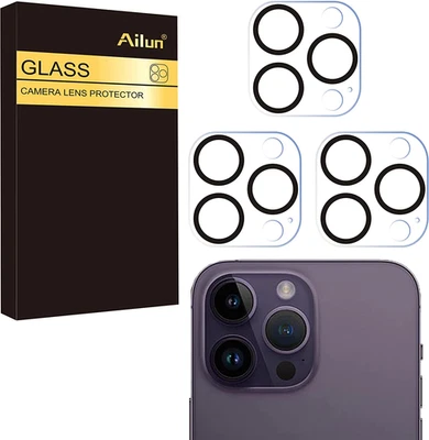 Paquete de 3 protectores de lente de cámara para iPhone 16 Pro / 14 Pro y iPhone 16 Pro Max / 14 Foto 1 de 4