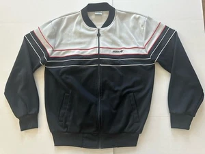 Vintage Adidas 80’s Full Zip Black/Gray & Stripes Track Jacket Men’s Size XL. - Picture 1 of 11