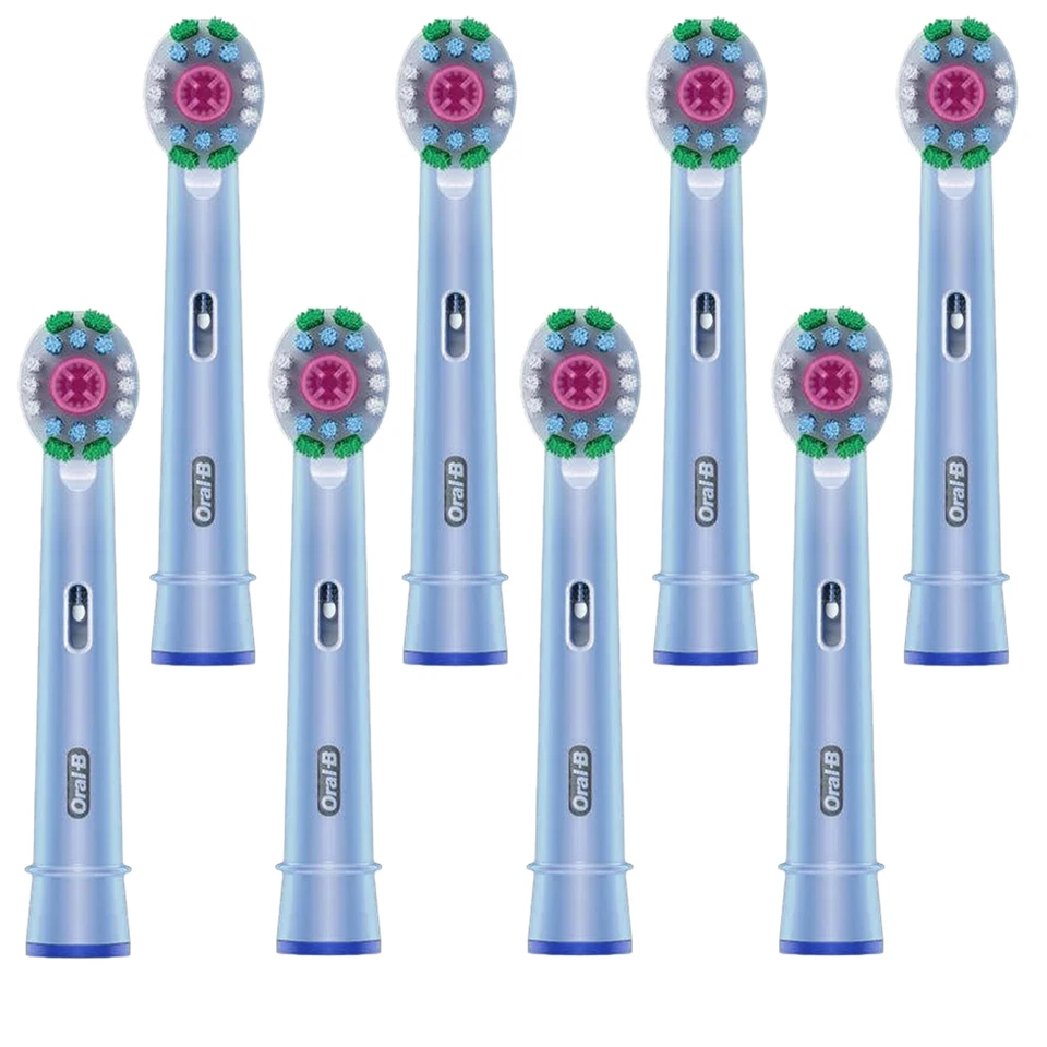 ORAL-B (P&G) 8x Oral-B Pro 3D wies Aufsteckbürsten Bürstenköpfe für Elektrische Zahnbürste
