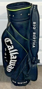Callaway Golf Big Bertha Golf Cart Bag Staff Bag 6-way Black & Green Piping - Picture 1 of 8