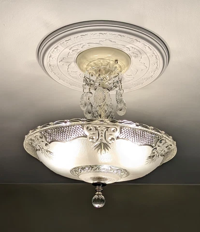 162 Vintage Antique Art Deco Glass Shade Ceiling Light Fixture Lamp Chandelier Cover