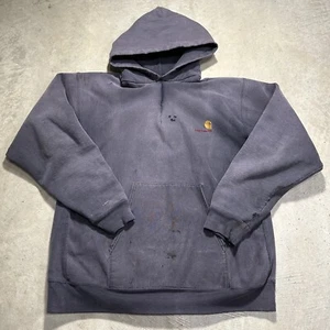 Sudadera con capucha vintage Carhartt ANGUSTIADA para adultos agujeros azules - Imagen 1 de 8