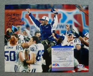 COLTS- TONY DUNGY AUTOGRAPH 8x10 SUPER BOWL XLI CHAMPS PHOTO PSA/DNA AI53732 - Picture 1 of 3