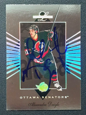ALEXANDRE DAIGLE AUTHENTIC AUTOGRAPH 1994-95 LEAF LIMITED 94-95 NO 87      91899 - Image 1 of 2