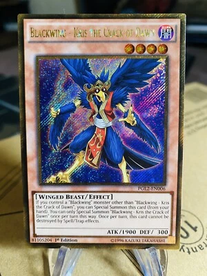 *** BLACKWING - KRIS THE CRACK OF DAWN *** PREMIUM GOLD RARE PGL2-EN006 YUGIOH!  - Image 1 of 3