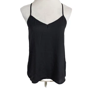 Abercrombie Fitch Black Spaghetti Strap Tank Top Strappy Camisole Cami Size XS - Picture 1 of 11