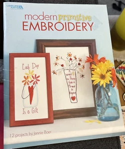 Rare Leisure Arts Modern Primitive EMBROIDERY 2008 Pattern Bk - Picture 1 of 9