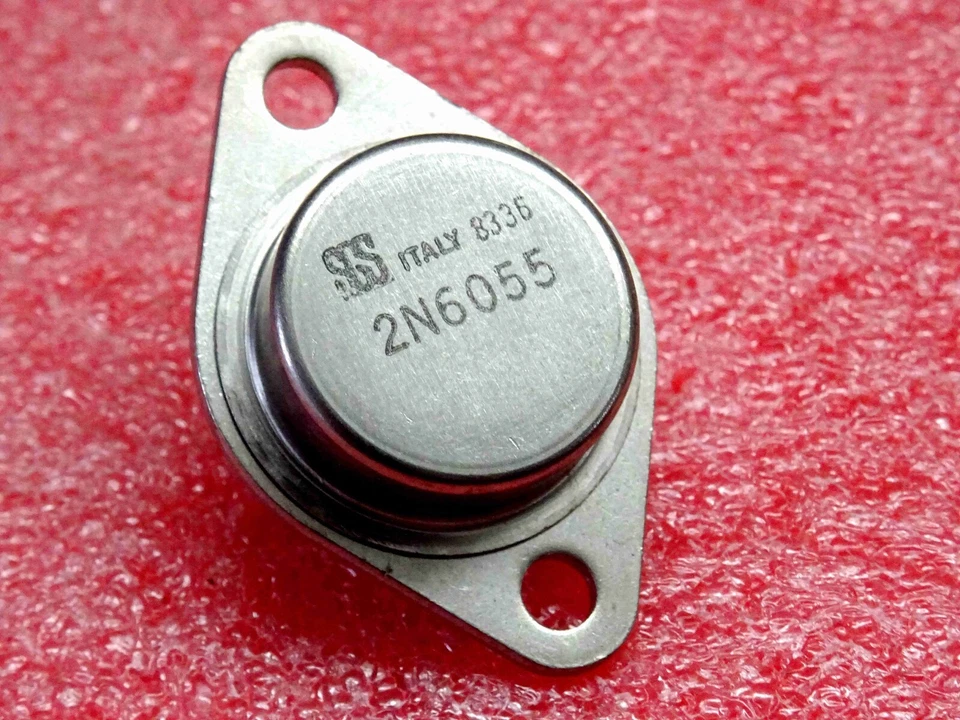 SGS power transistor darlington 2N 6055 ~ 2N6055 Si NPN (complement PNP 2N6053)[5A3]