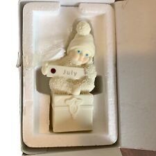 VINTAGE DEPT 56 SNOWBABIES A SMILE TO TREASURE FIGURINE RUBY FOR JULY 2003