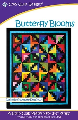 Butterfly Blooms, a 2 1/2" Strip Pattern from Cozy Quilt Designs # SSRBB - Image 1 of 2