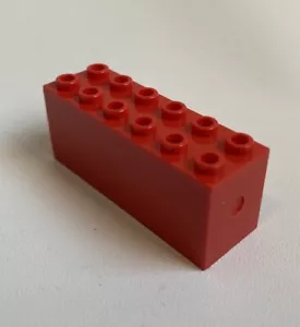 Lego Boot Gewicht Grübchen Enden versiegelt rot 2 x 6 x 2 73090b - Bild 1 von 8