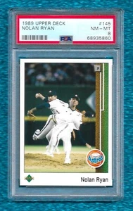 1989 UPPER DECK #145 NOLAN RYAN PSA 8 NM-MINT HOF ASTROS METS ANGELS RANGERS - Picture 1 of 1