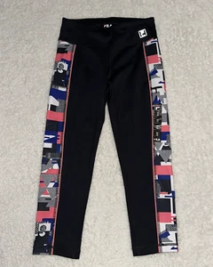 Fila Sport Capri Legging Performance Running Workout schwarz mit Beindesign Gr. XS - Bild 1 von 14